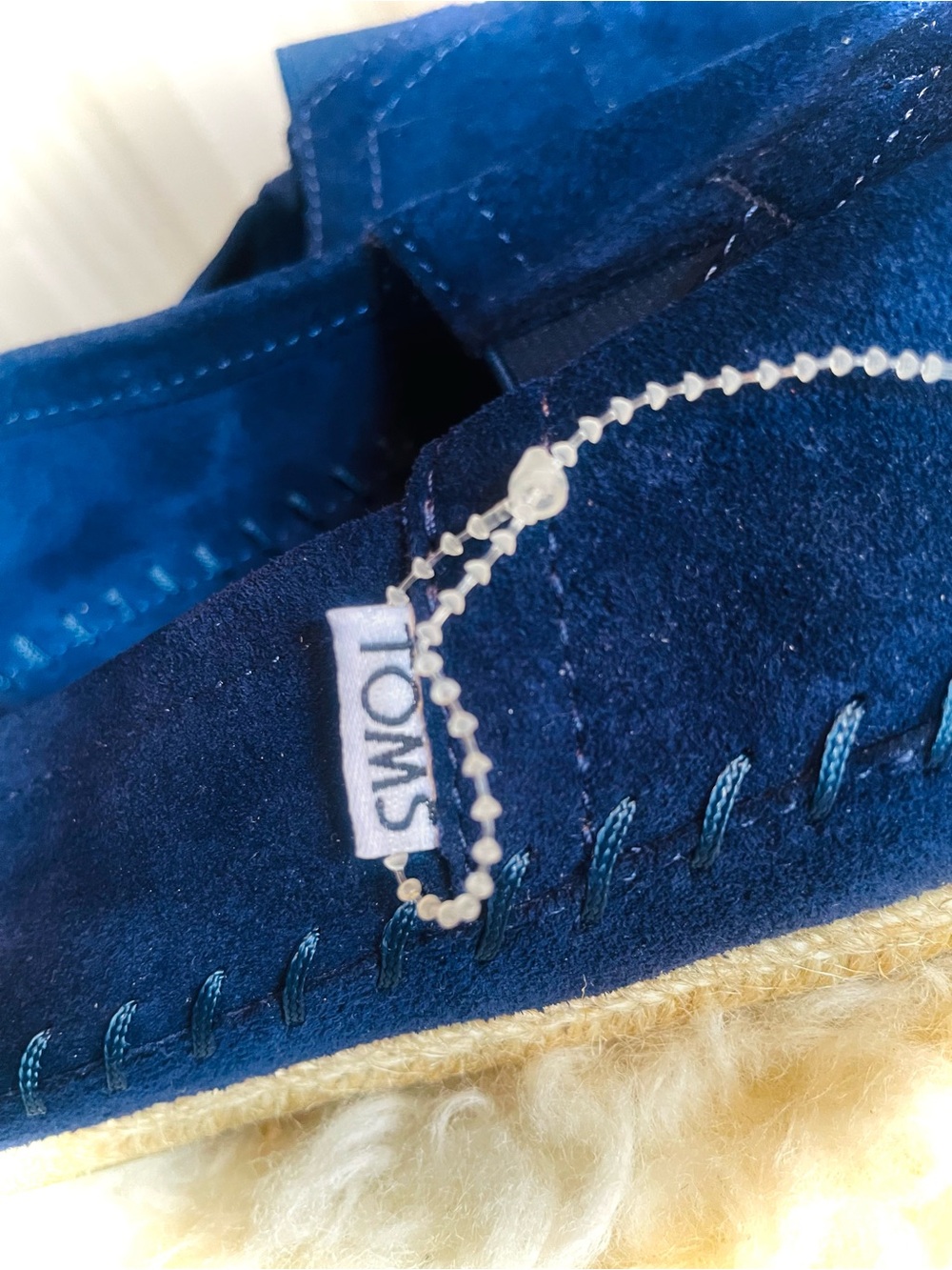 NEW TOMS Men’s Espadrille Navy Blue Suede Rope Sole Size 14 NWT Classic Slip On - Picture 6 of 9